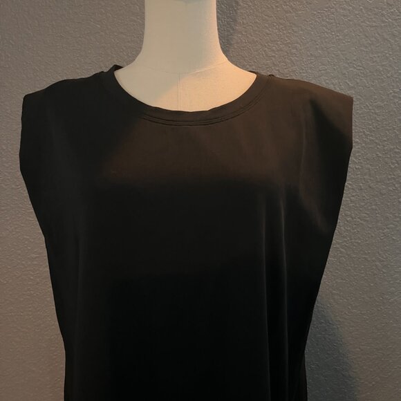 THE DROP MARIANA POWER SHOULDER MINI DRESS -BLACK -  NEW WITH TAGS - LBD - XL - Picture 2 of 10